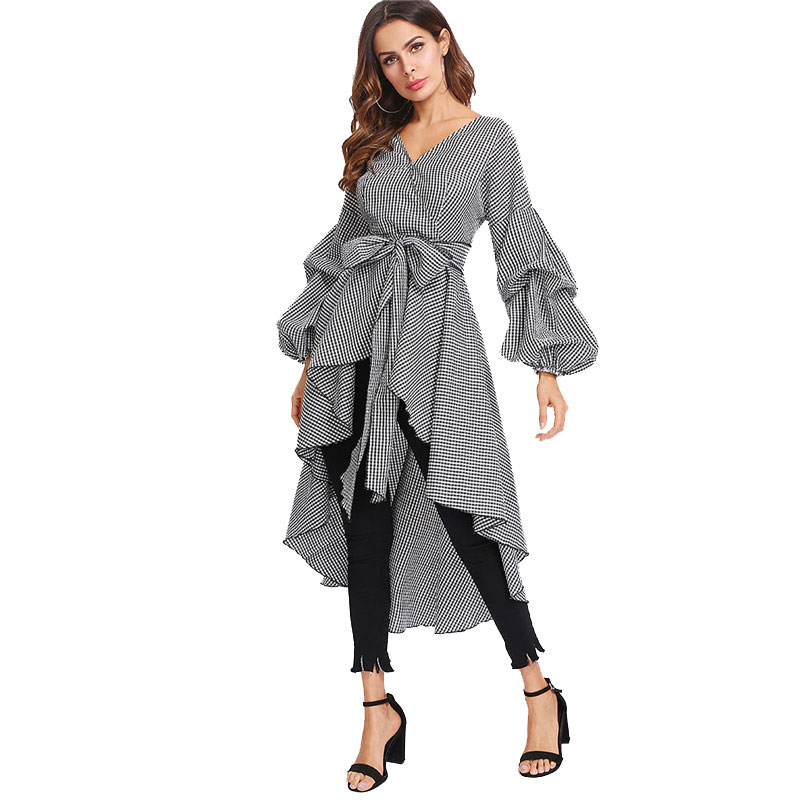 Asymmetrical Plaid Dress