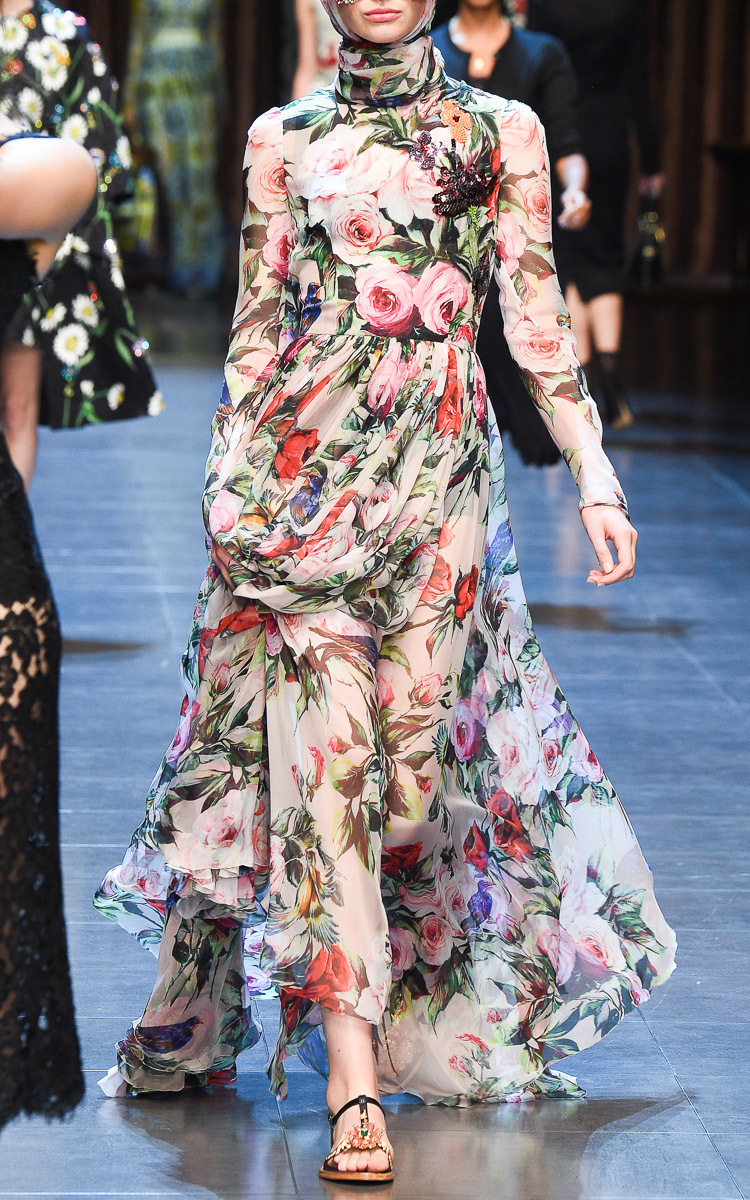 Floral Maxi Dress with Sleeves